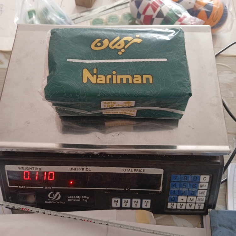 دستمال کاغذی نریمان 100 برگ دولایه