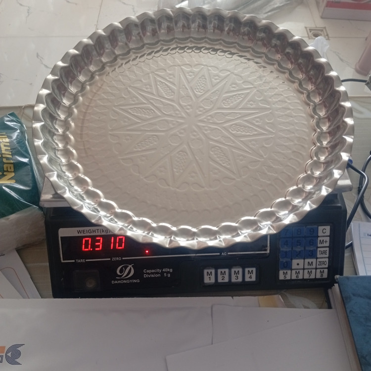 سینی استیل گرد سایز ۳ (قطر 36 سانت)